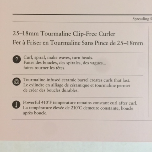 eva-nyc 25-18mm Tourmaline Clip-free Curler - Picture 5 of 7